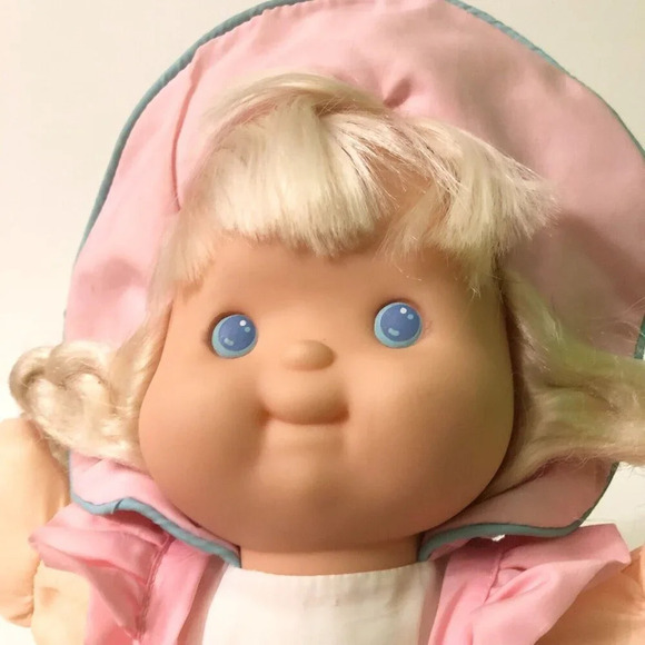 Vintage 1992 Puffalump Kid Girl Blonde Hair Pink Outfit 15 Inch Doll TLC - Picture 3 of 16